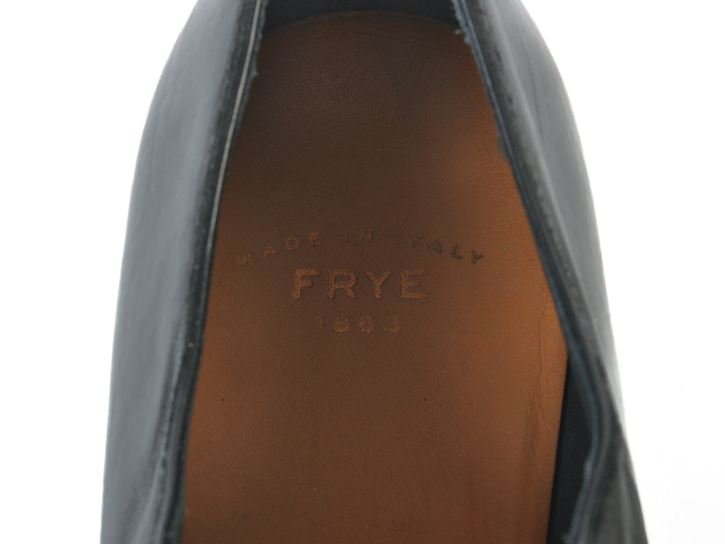 Frye Made in Italy Black Whole Cut Oxfords