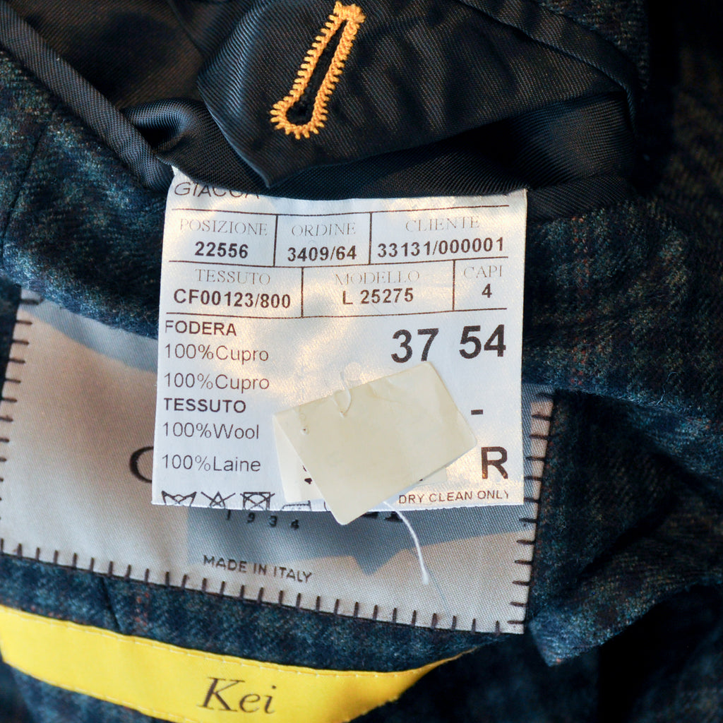 Edmonton Consignment Canali Kei Green Check Wool Blazer