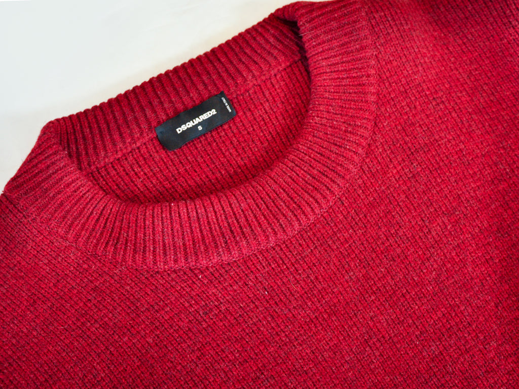 DSquared2 Deep Red Oversized Sweater