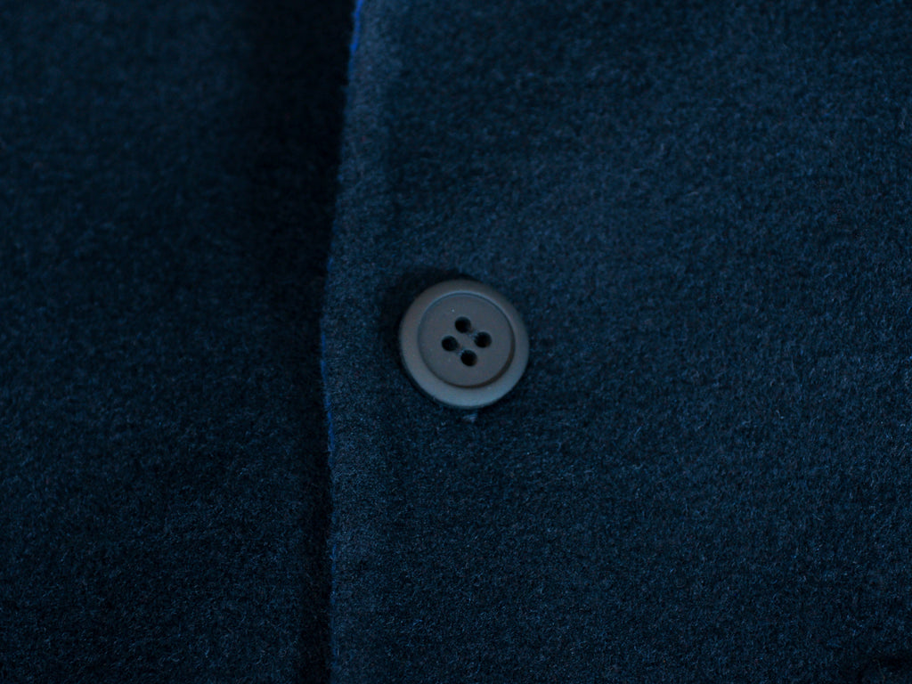 Theory Navy Blue Flannel Paytin New Divide Overshirt