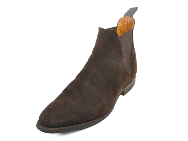 Crockett & Jones Dark Brown Suede Chelsea Boots