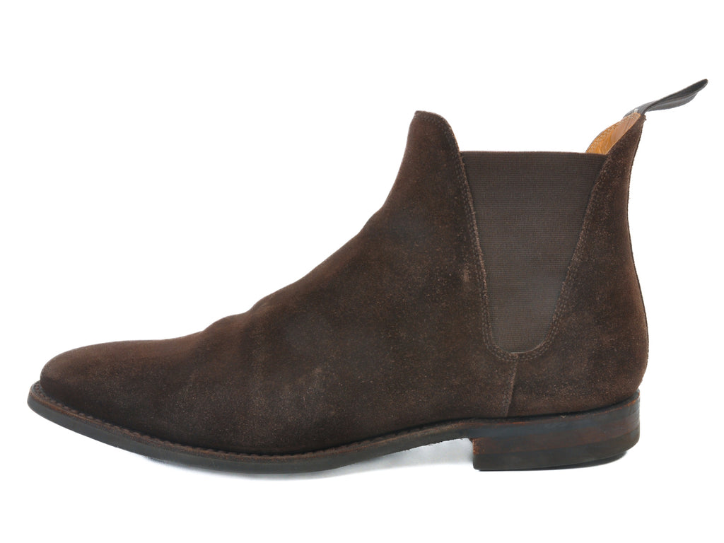 Crockett & Jones Dark Brown Suede Chelsea Boots