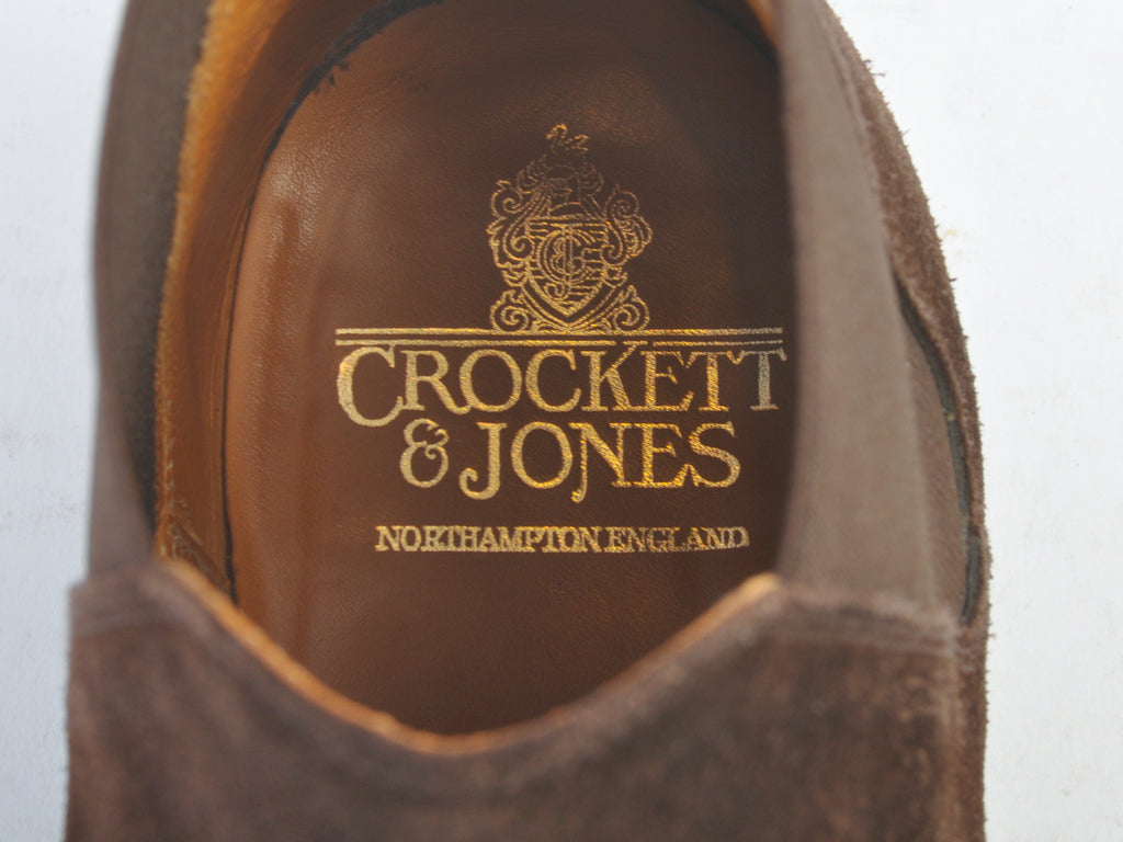 Crockett & Jones Dark Brown Suede Chelsea Boots