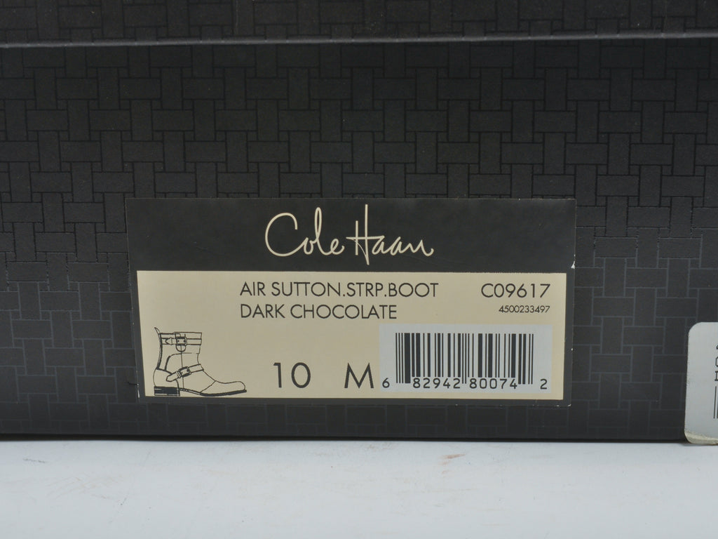 Cole Haan Dark Chocolate Brown Air Sutton Strap Boot