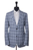 Bugatti Light Blue Check Linen Cotton Blazer