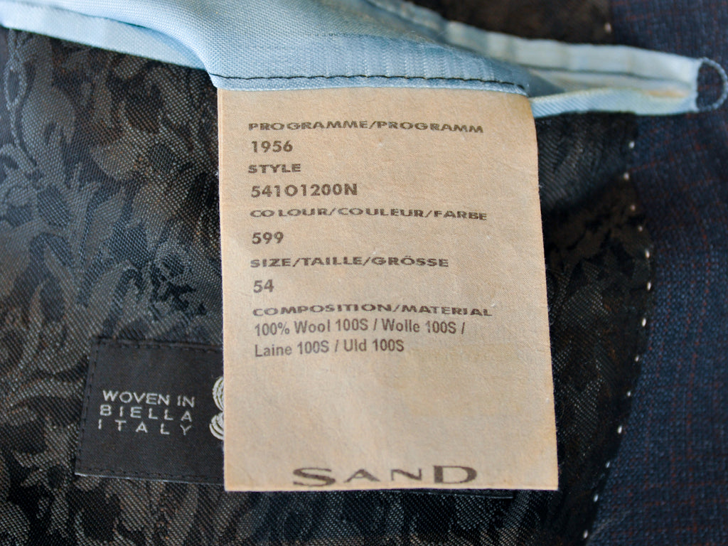 Sand Copenhagen Dark Blue Super 100s Wool Suit