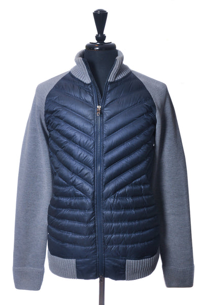 Lululemon Blue on Grey Down Quilted Sweater Jacket