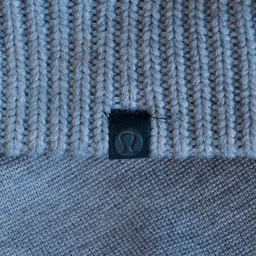 Lululemon Blue on Grey Down Quilted Sweater Jacket