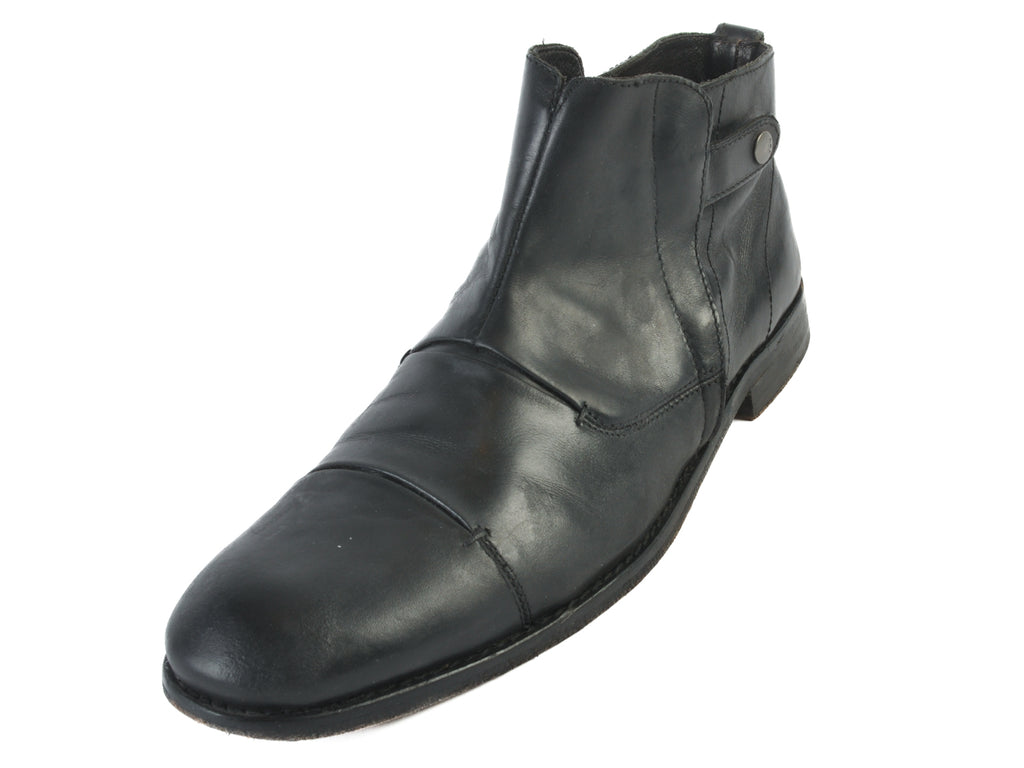 John Varvatos Black Side Zip Boots