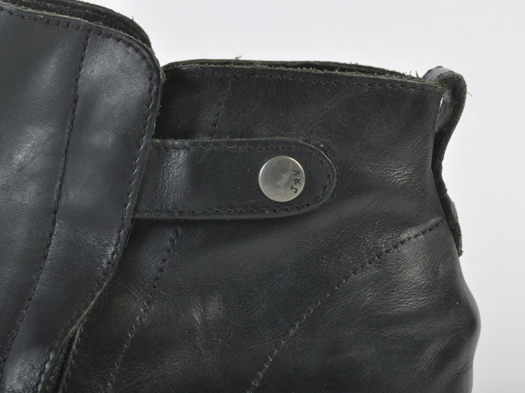 John Varvatos Black Side Zip Boots