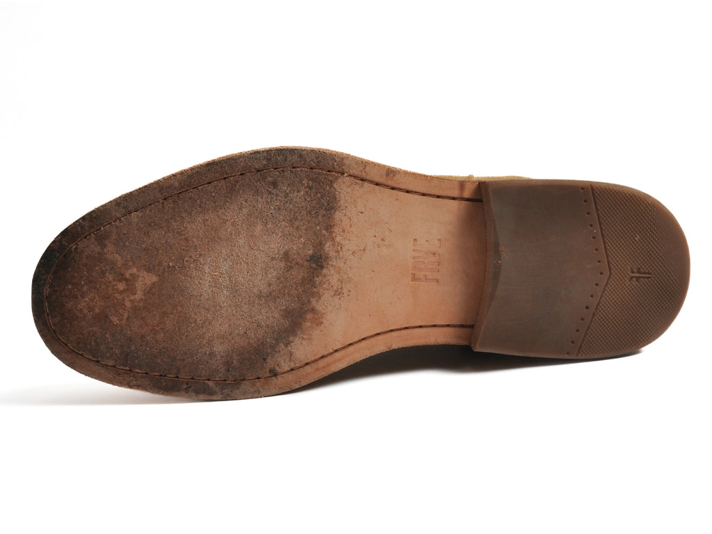Frye Light Brown Suede Side Zip Boots