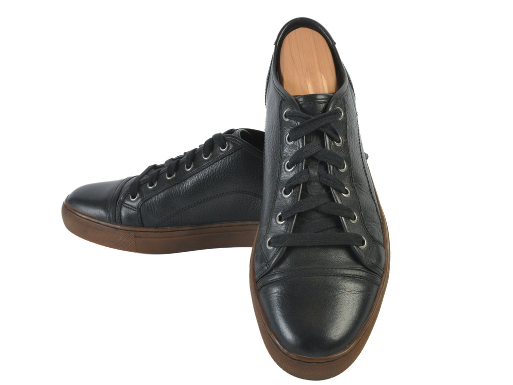 Frye Black Justin Low Lace Sneakers