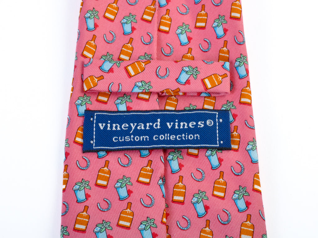 Vineyard Vines Pink Woodford Reserve Print Tie