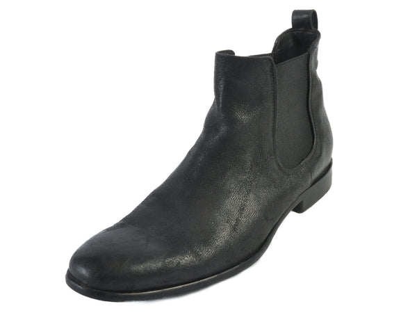 Vince Black Textured Leather Chelsea Boots