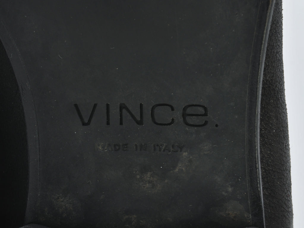 Vince Black Textured Leather Chelsea Boots