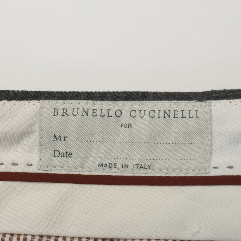 Brunello Cucinelli Grey Leisure Fit Cropped Trousers