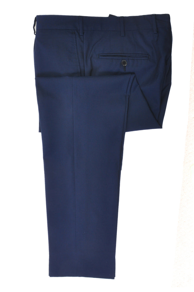 Luigi Bianchi Navy Blue Wool Pants
