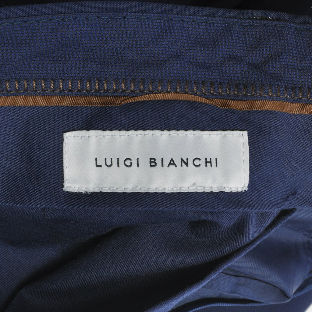 Luigi Bianchi Navy Blue Wool Pants