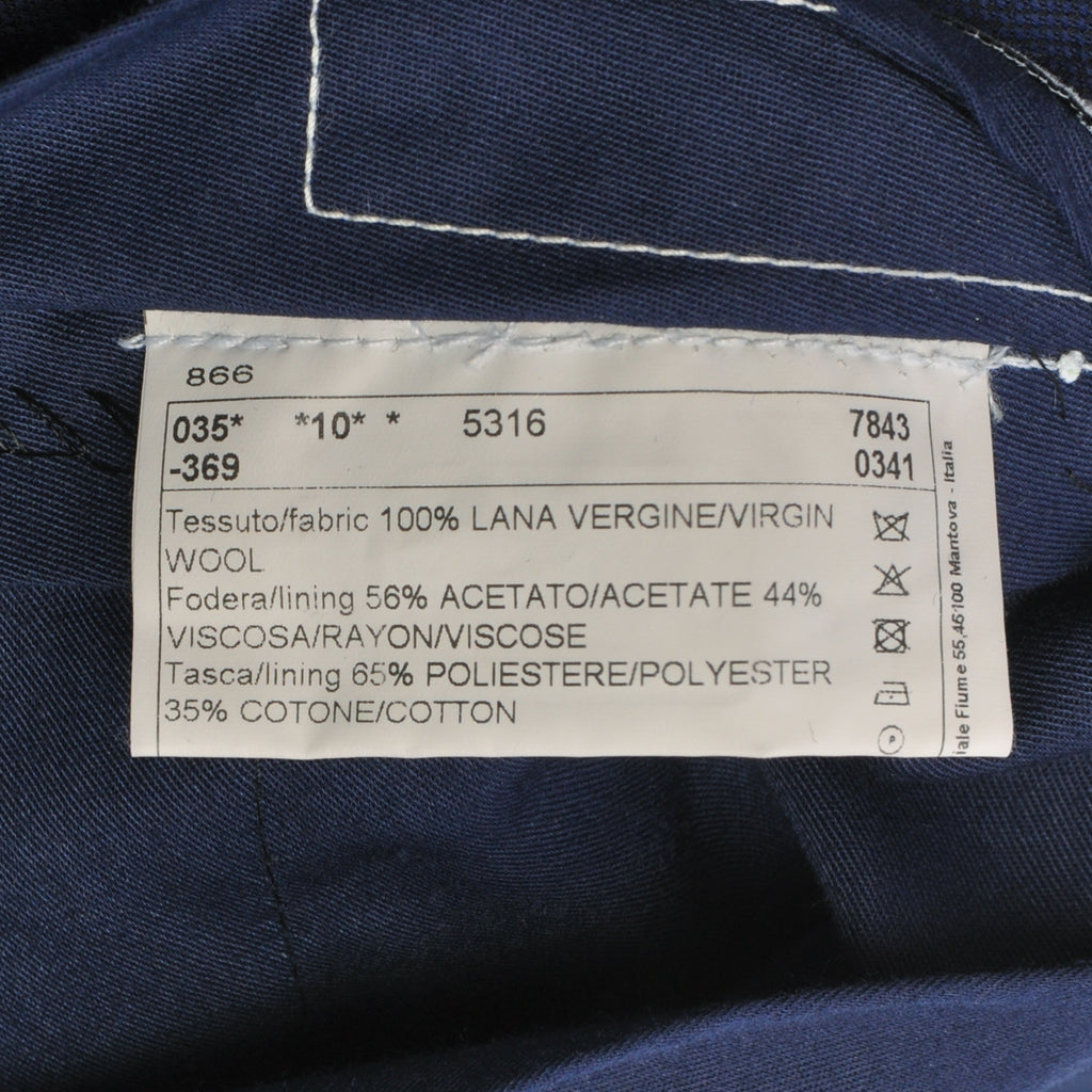 Luigi Bianchi Navy Blue Wool Pants