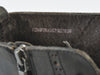 John Varvatos Black Distressed Leather and Canvas Boots