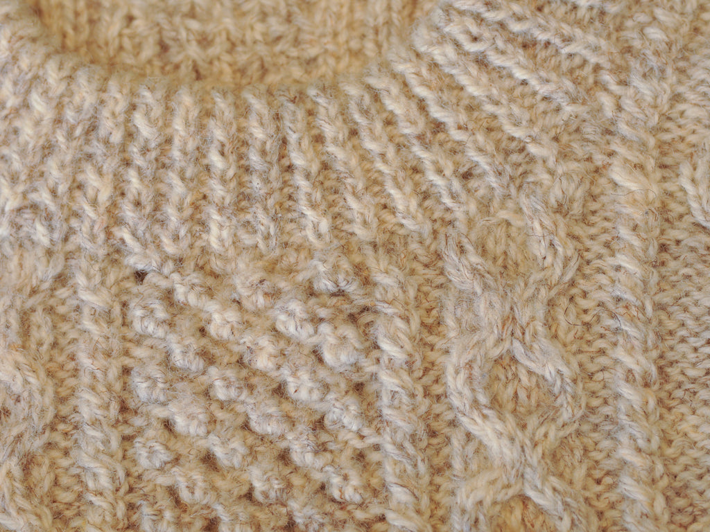 Sandy MacPherson of Scotland Oatmeal Wool Cable Knit