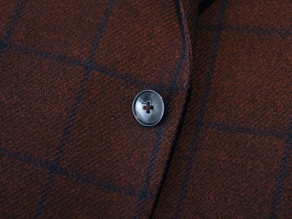 Atelier Munro Brown Windowpane Check Loro Piana Dream Tweed Blazer