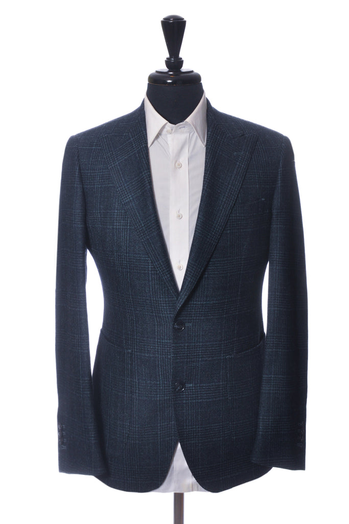 Atelier Munro Blue Check Loro Piana Silk Air Blazer