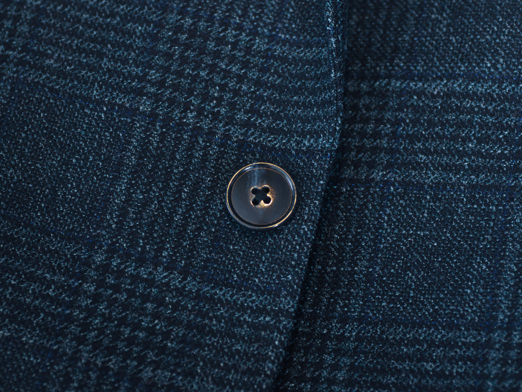 Atelier Munro Blue Check Loro Piana Silk Air Blazer