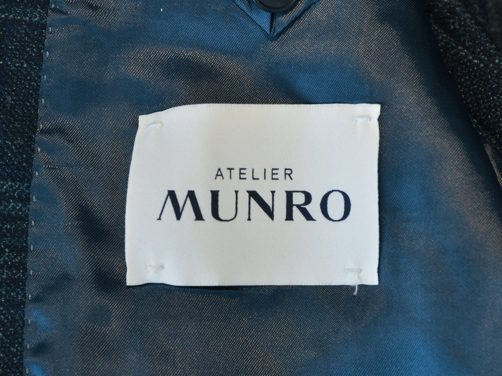 Atelier Munro Blue Check Loro Piana Silk Air Blazer