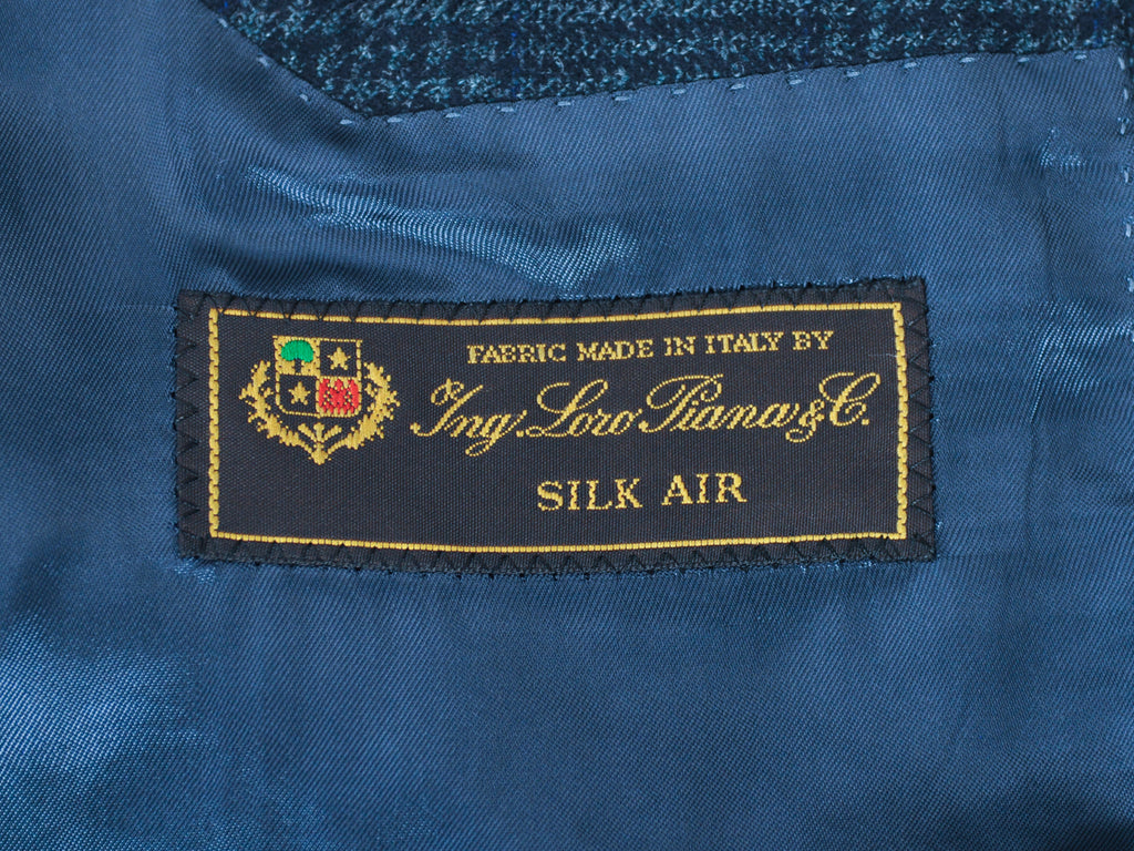 Atelier Munro Blue Check Loro Piana Silk Air Blazer