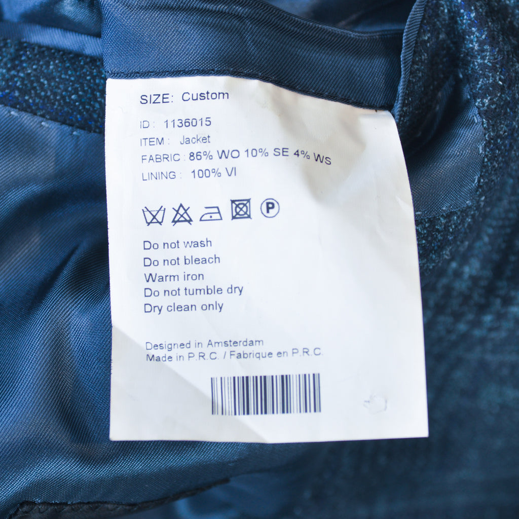 Atelier Munro Blue Check Loro Piana Silk Air Blazer