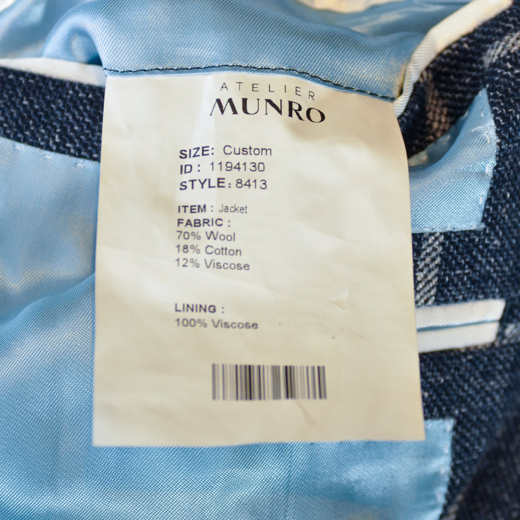 Edmonton Consignment Atelier Munro Blue Windowpane Check Blazer 