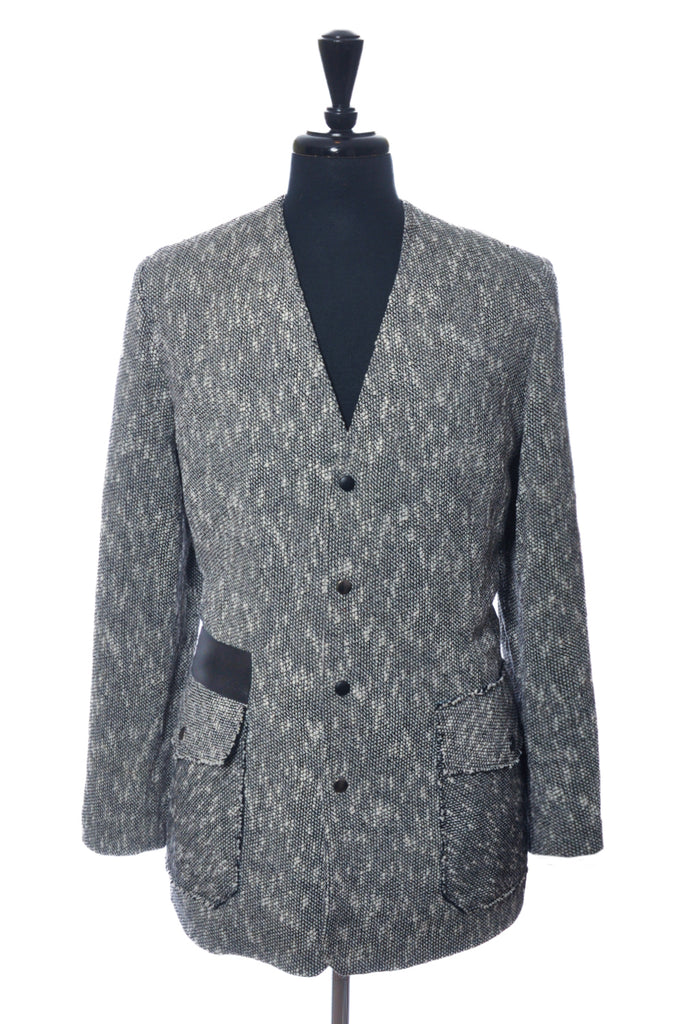 KaaDiki White on Black Terry Twill Coat