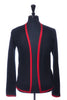 Kaadiki Red Accented Black Cardigan