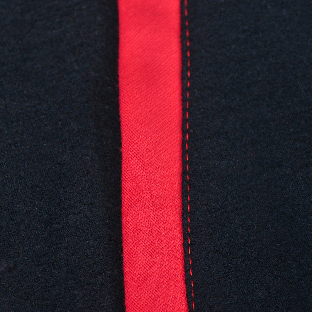 Kaadiki Red Accented Black Cardigan