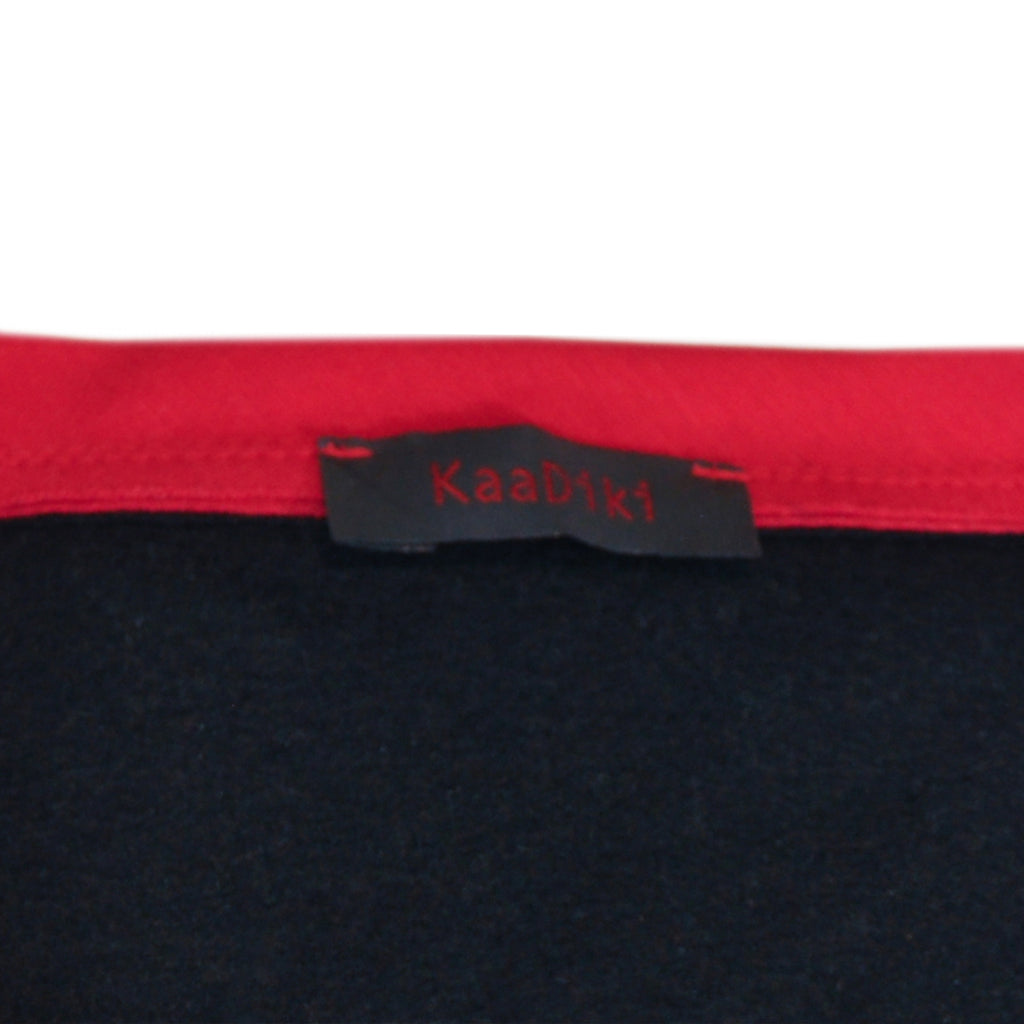 Kaadiki Red Accented Black Cardigan