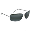 Maui Jim Black Frigate Wire Rim Sunglasses