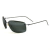 Maui Jim Black Frigate Wire Rim Sunglasses