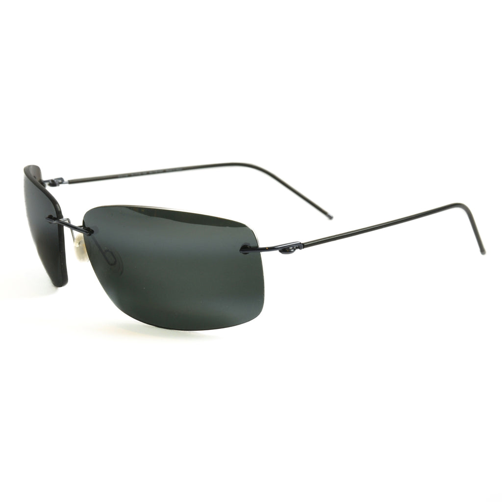 Maui Jim Black Frigate Wire Rim Sunglasses