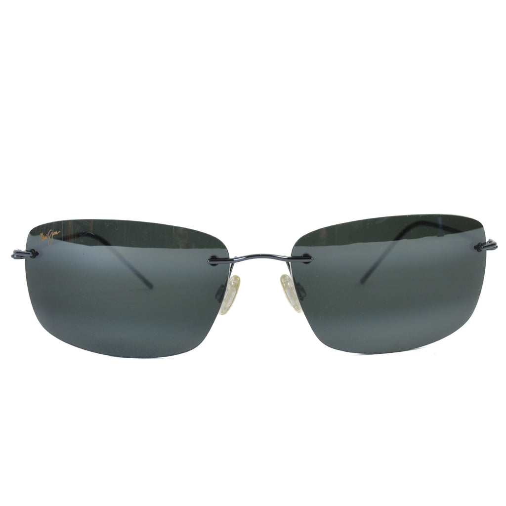 Maui Jim Black Frigate Wire Rim Sunglasses