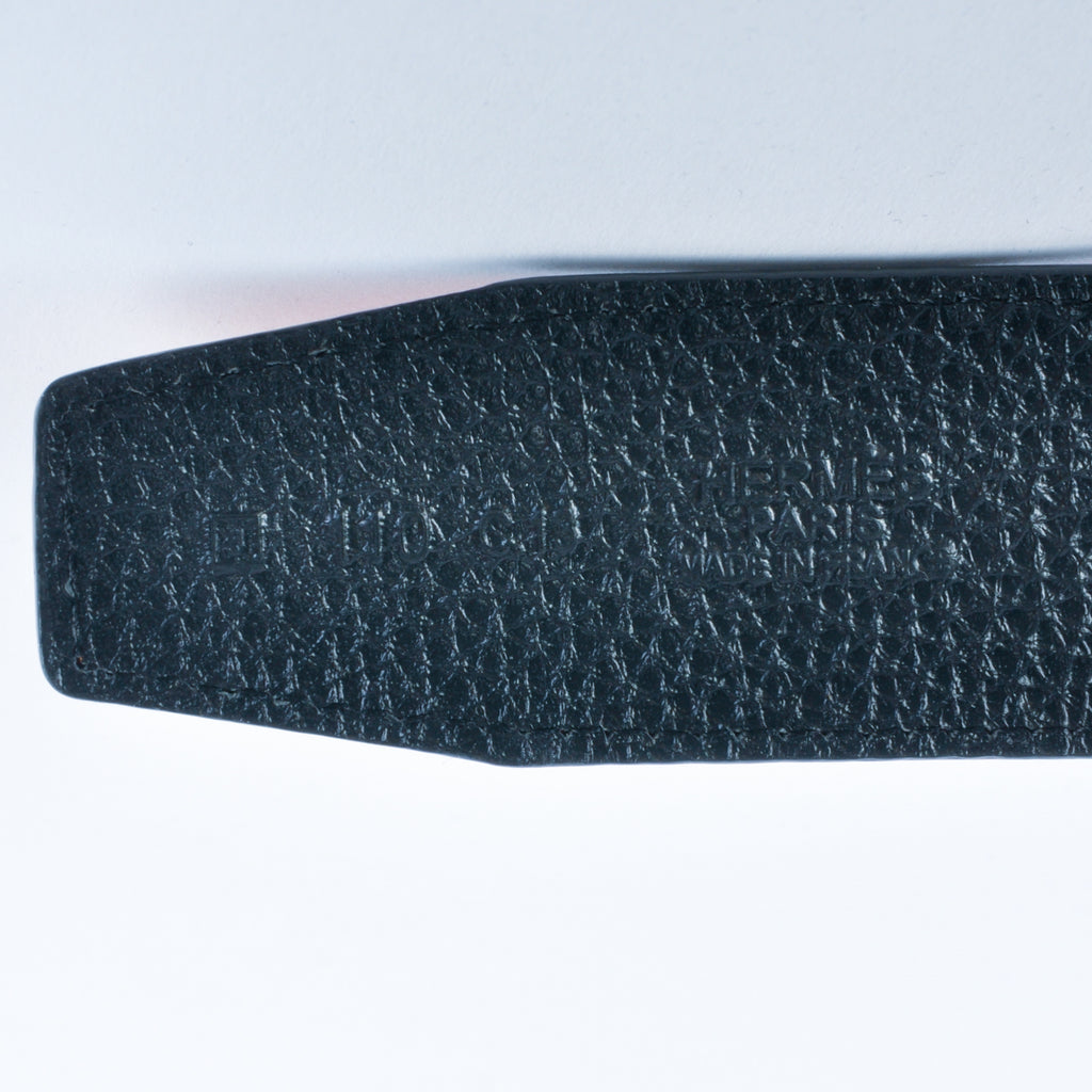 Hermes Orange and Black Reversible Belt