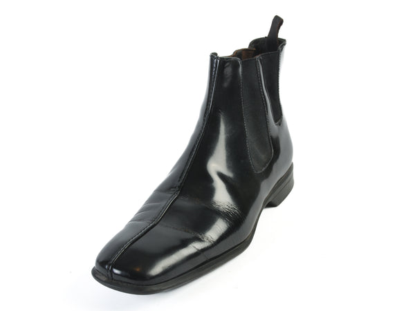 Prada Black Patent Leather Chelsea Boots