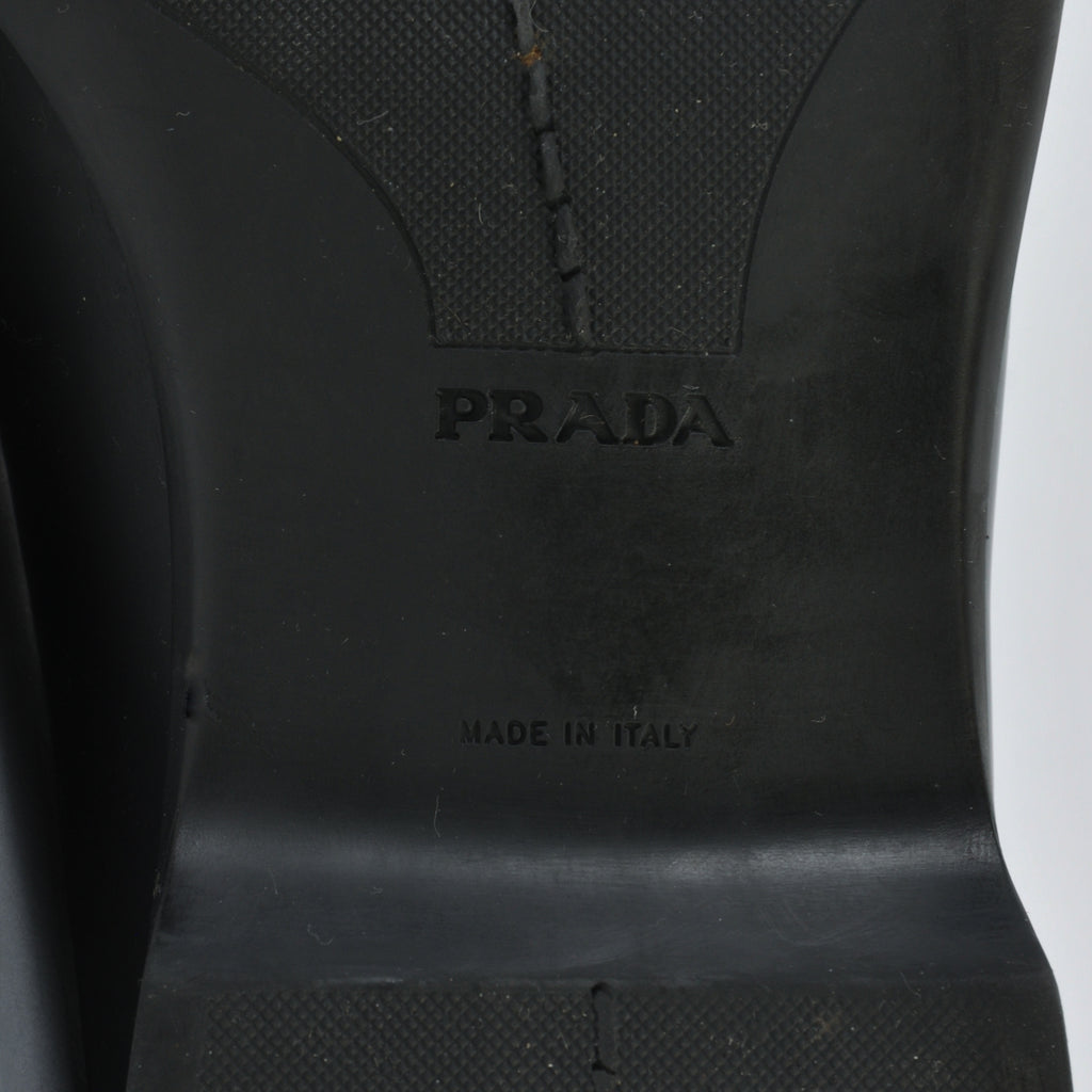Prada Black Patent Leather Chelsea Boots