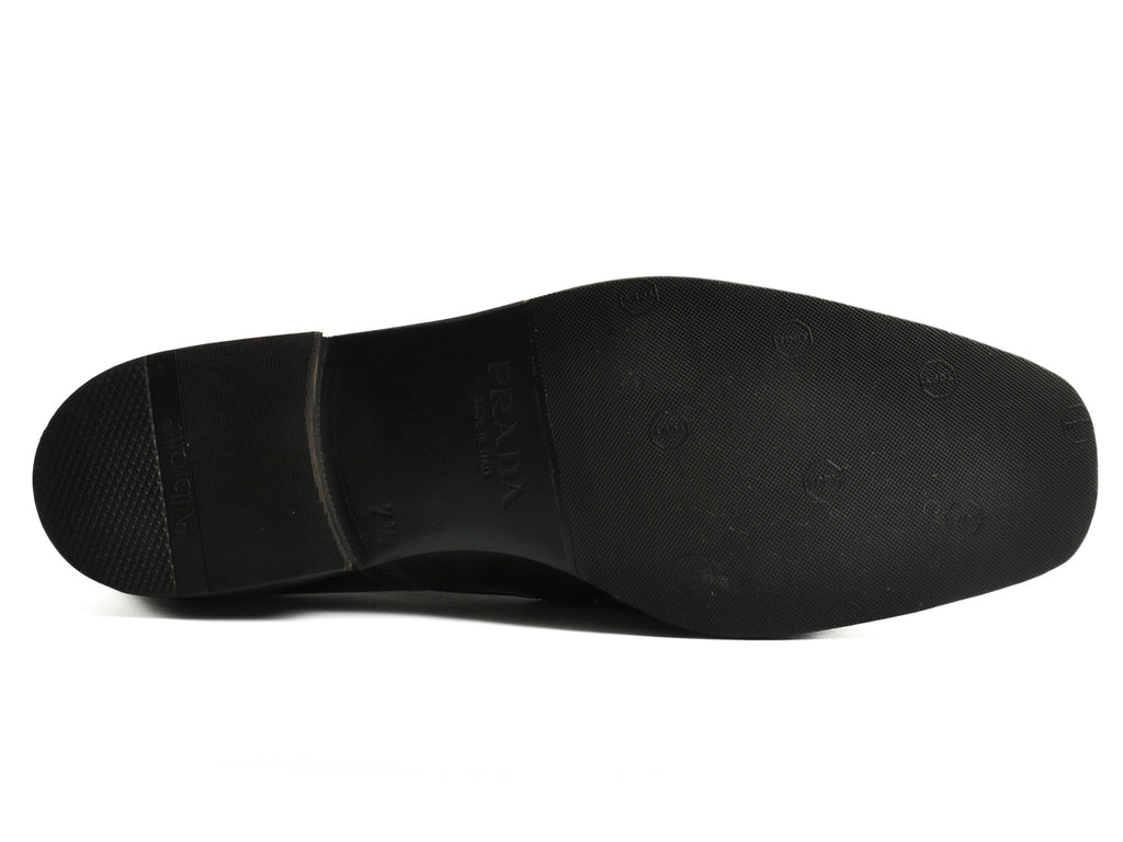 Prada Moro Brown Spazzolato Oparo Derby Shoes