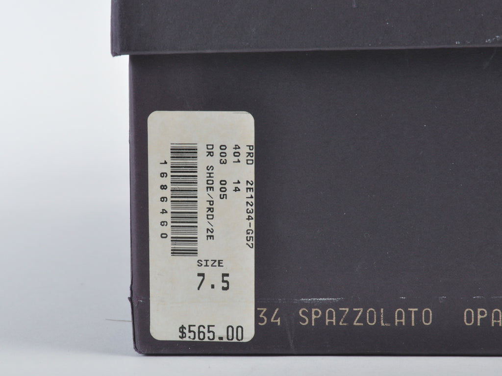 Prada Moro Brown Spazzolato Oparo Derby Shoes