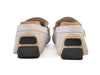 Hermes White Leather Driving Loafers