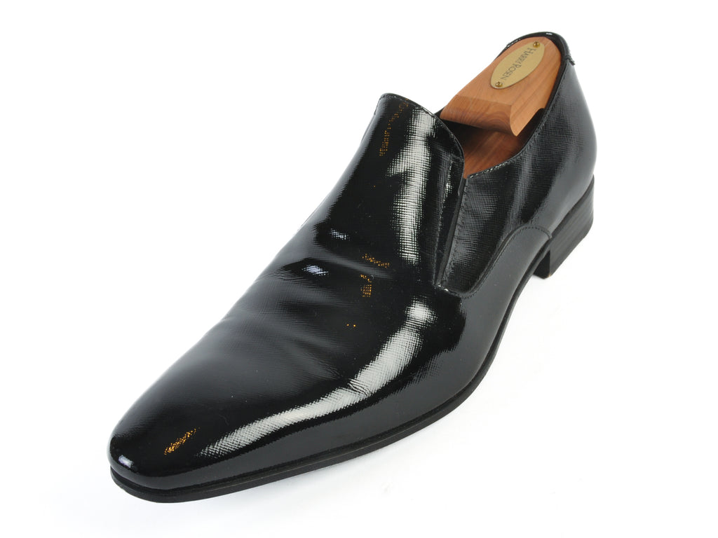 Luca Del Forte Black Patent Leather Slip-Ons