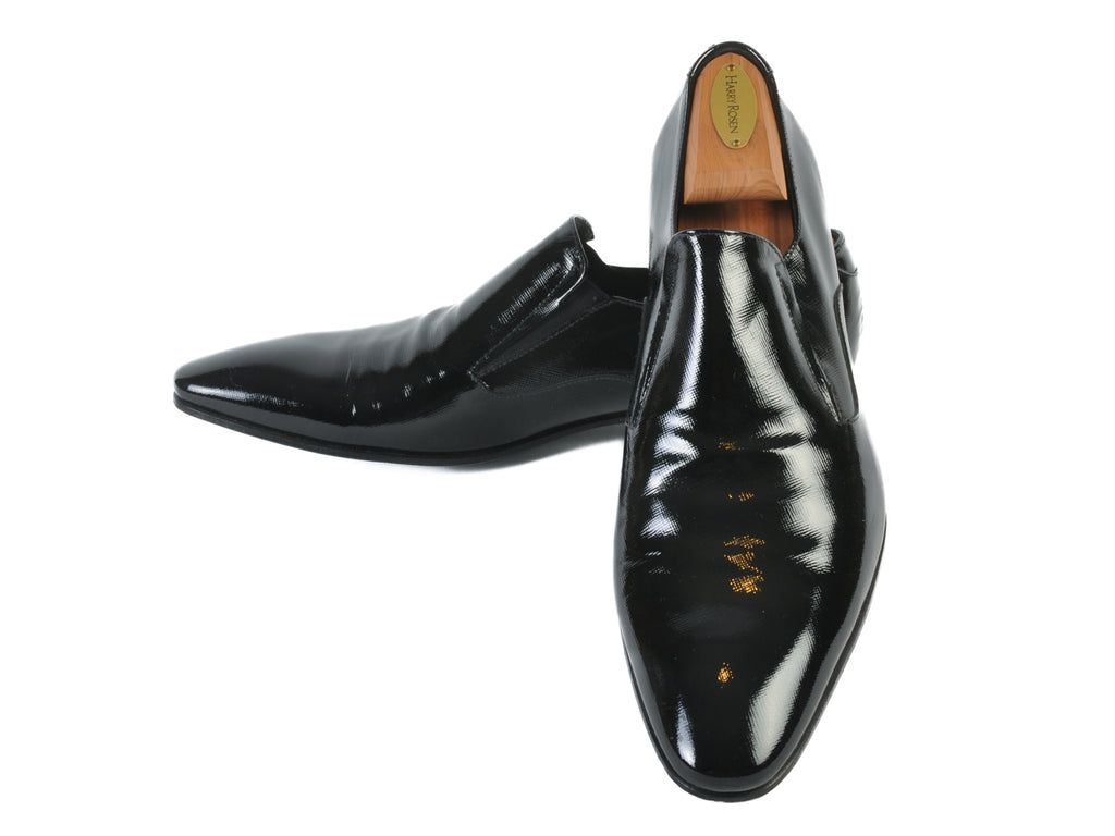 Luca Del Forte Black Patent Leather Slip-Ons