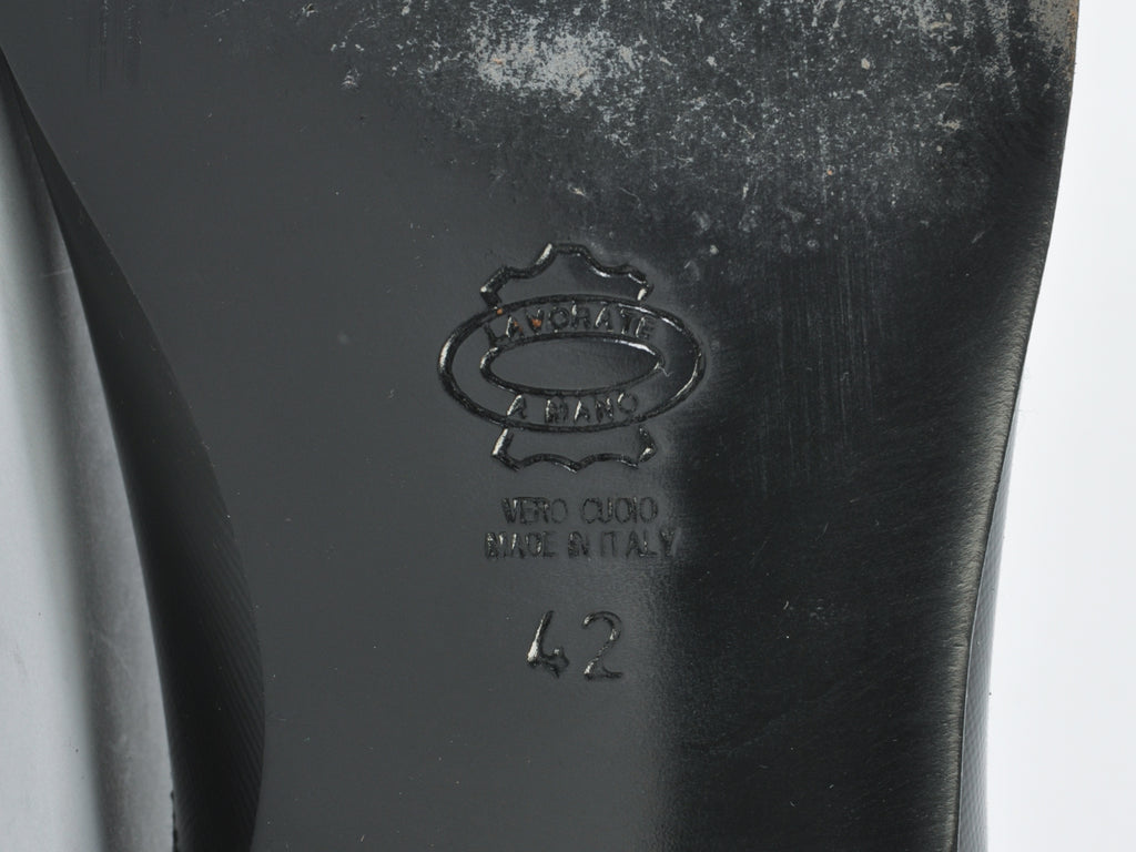 Luca Del Forte Black Patent Leather Slip-Ons