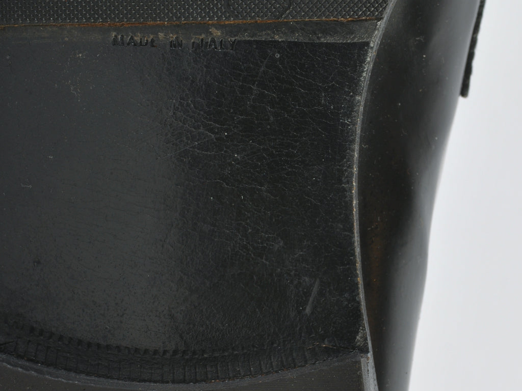 Prada Black Buckle Loafers